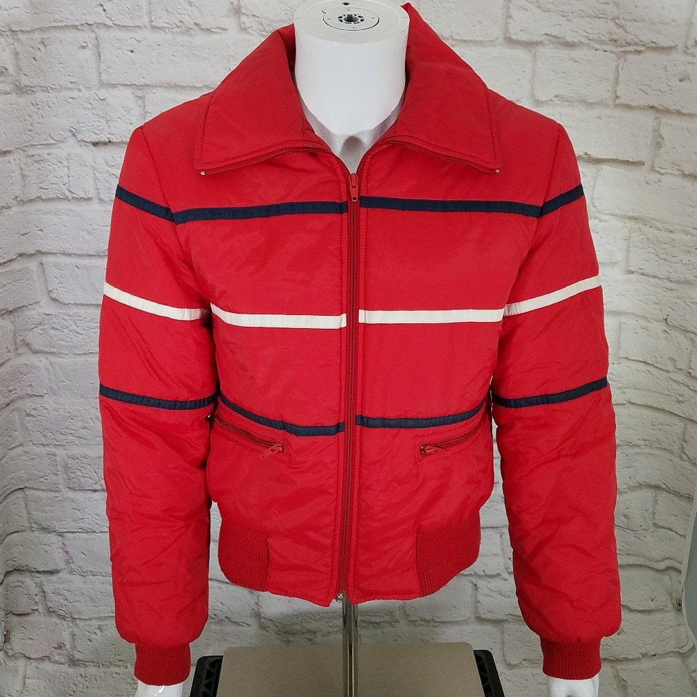 Vintage SKI Jacket Nylon Bomber JACKET Sz 38 Medium